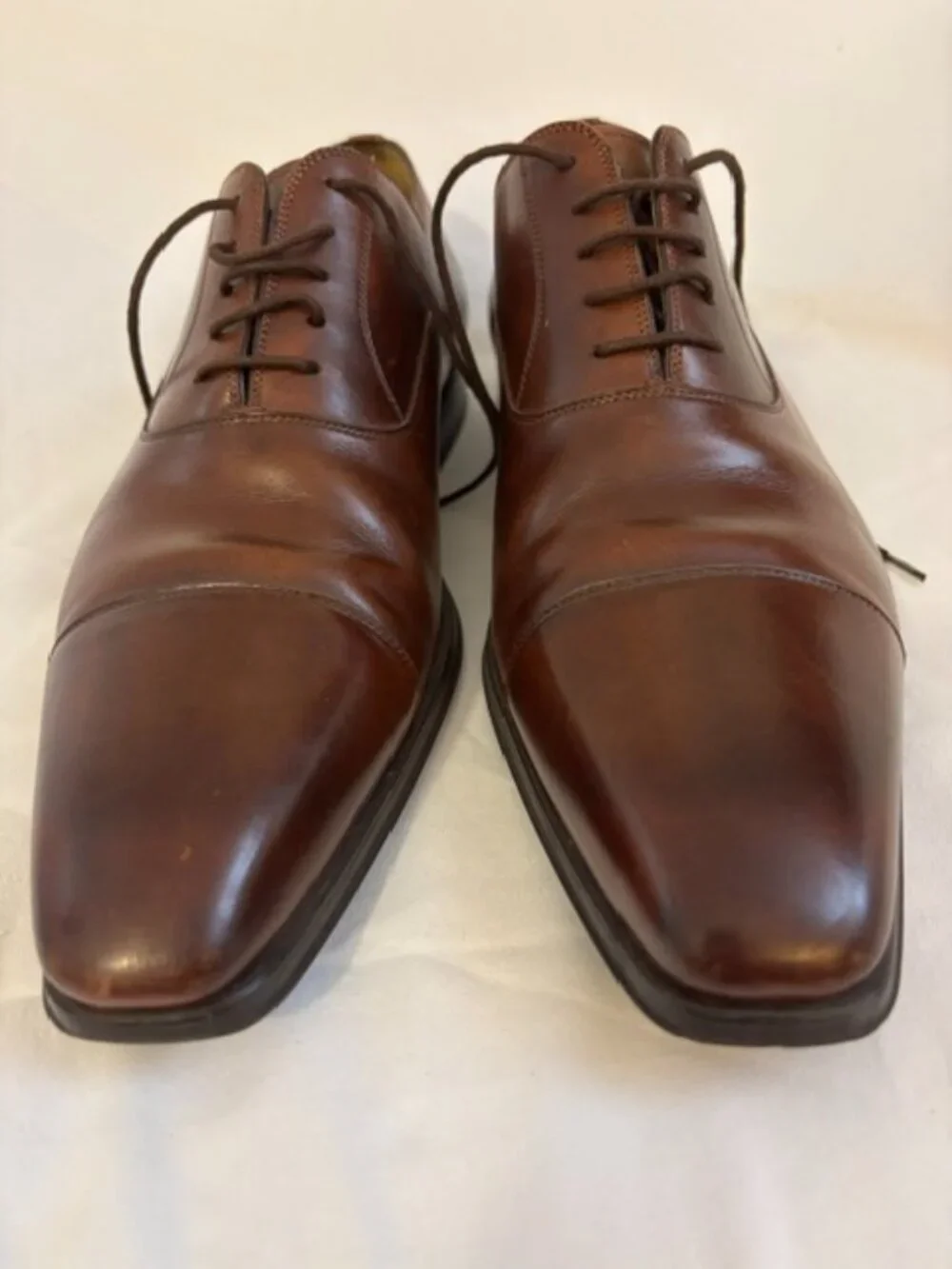 Magnanni Oxfords in Tobacco Brown Leather Men's Size 9.5M